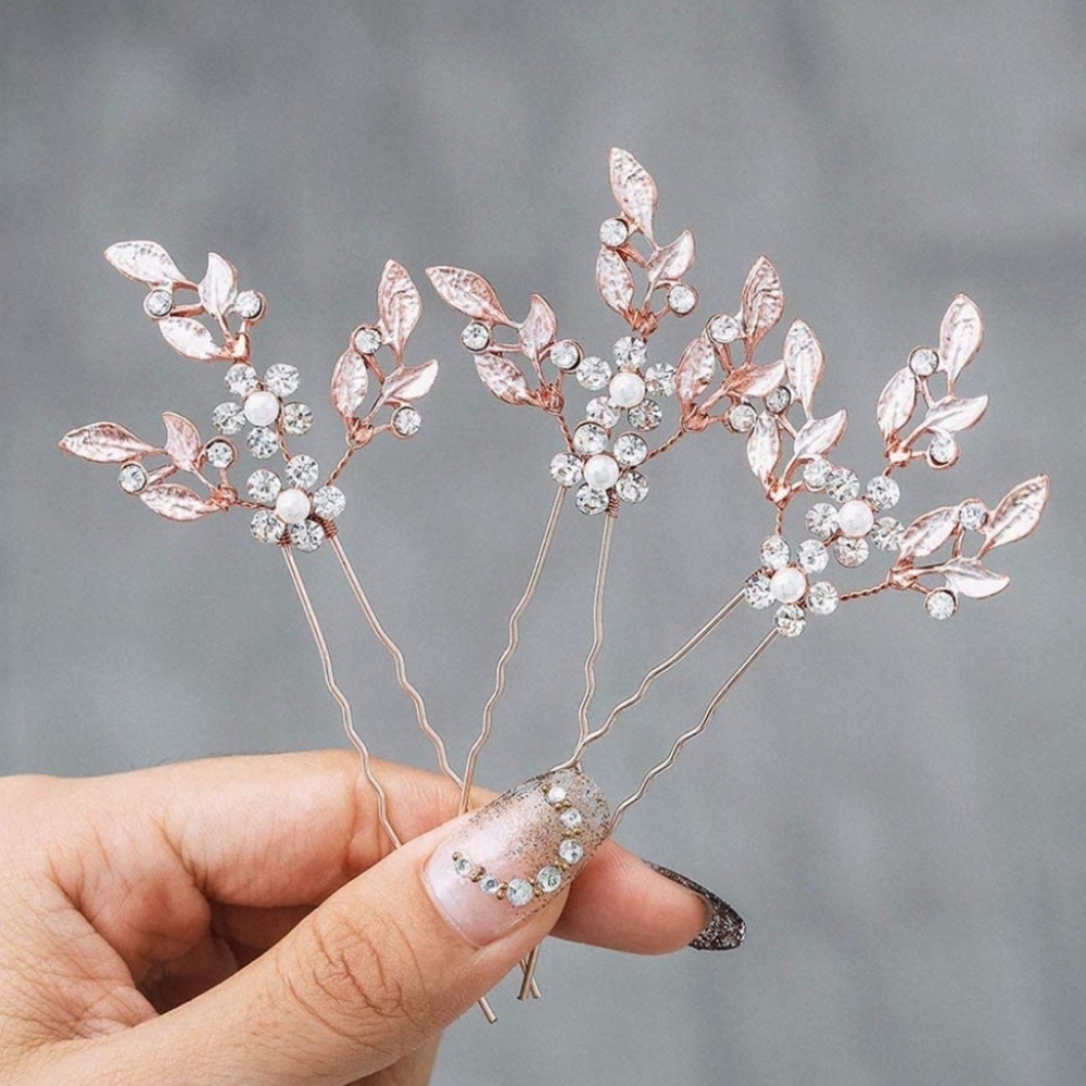  Leaf Bride Wedding Hair Pins